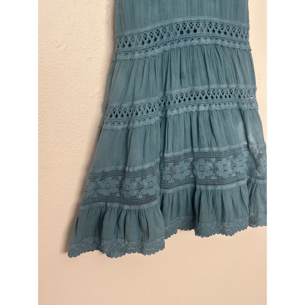 Scully Teal Lace-Trim Mini Dress - Picture 5 of 7